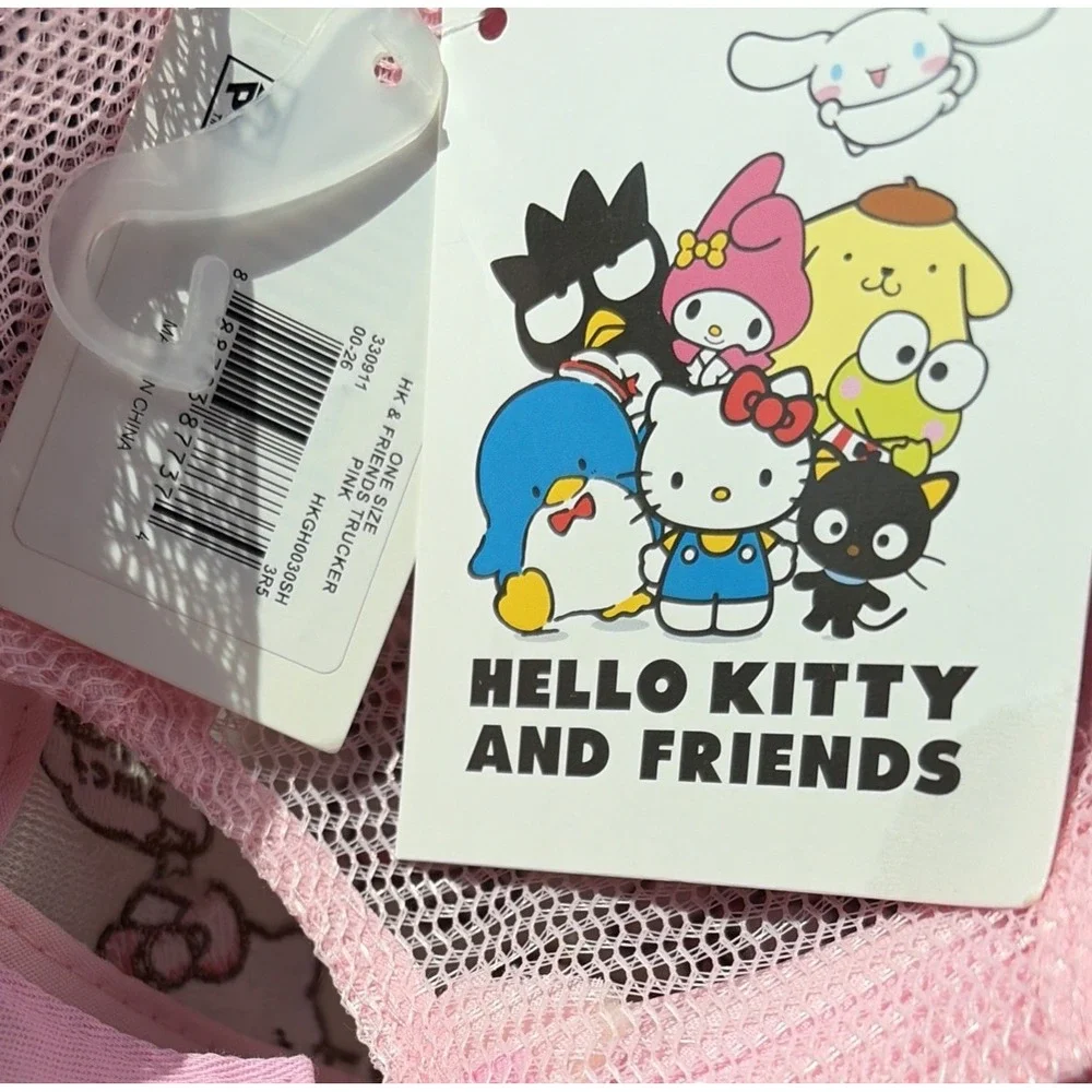 New! Hello Kitty & Friends Youth Trucker Hat Purple Pink Y2K My Melody Girl Gift